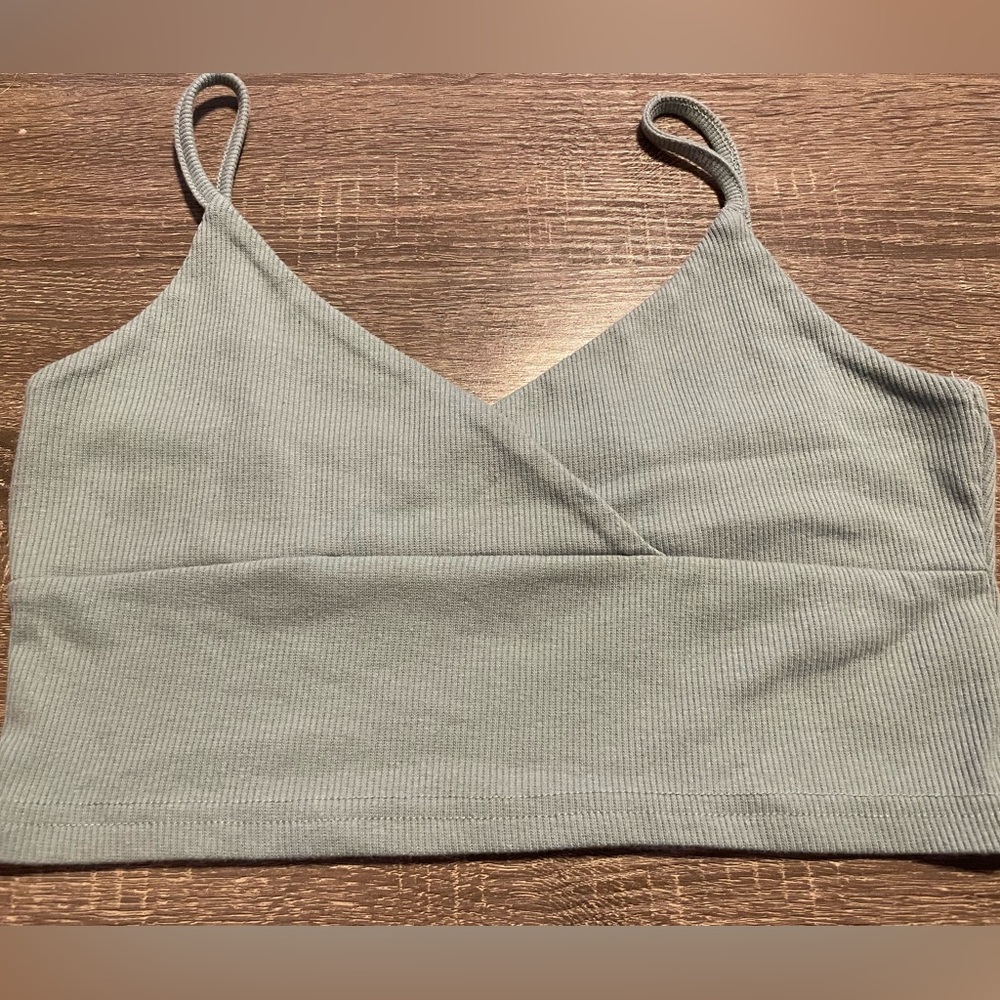 Green Shein cross tank top size S